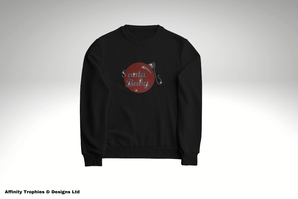 'Santa Baby' Rhinestone Christmas Jumper