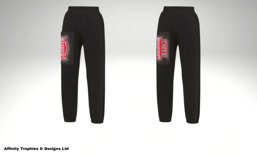ECW Black Rhinestone Tracksuit Bottoms