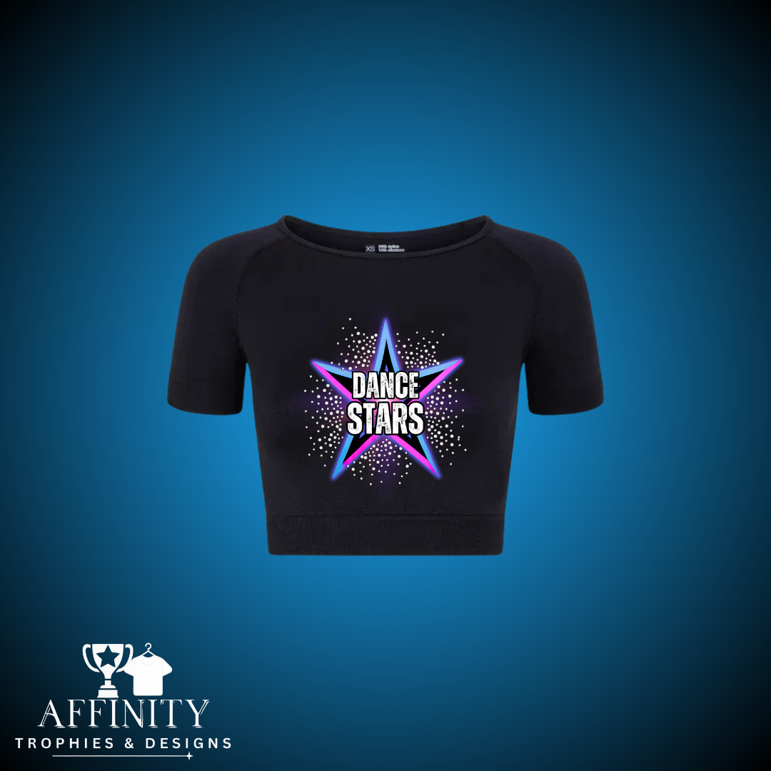 Dance Stars Cap Sleeved Crop Top