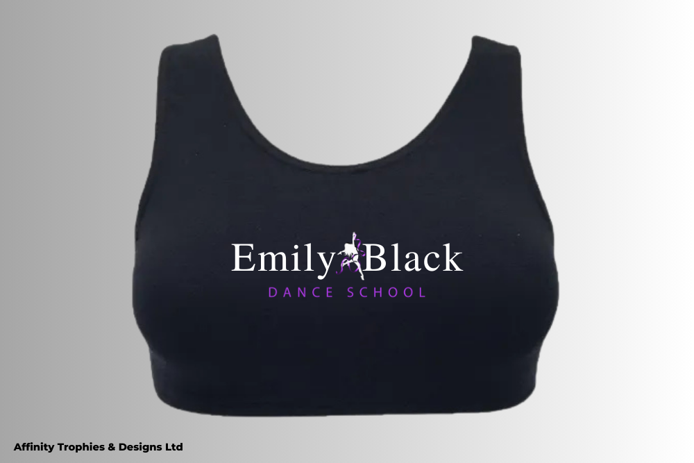 Emily Black Dance School Crop Top