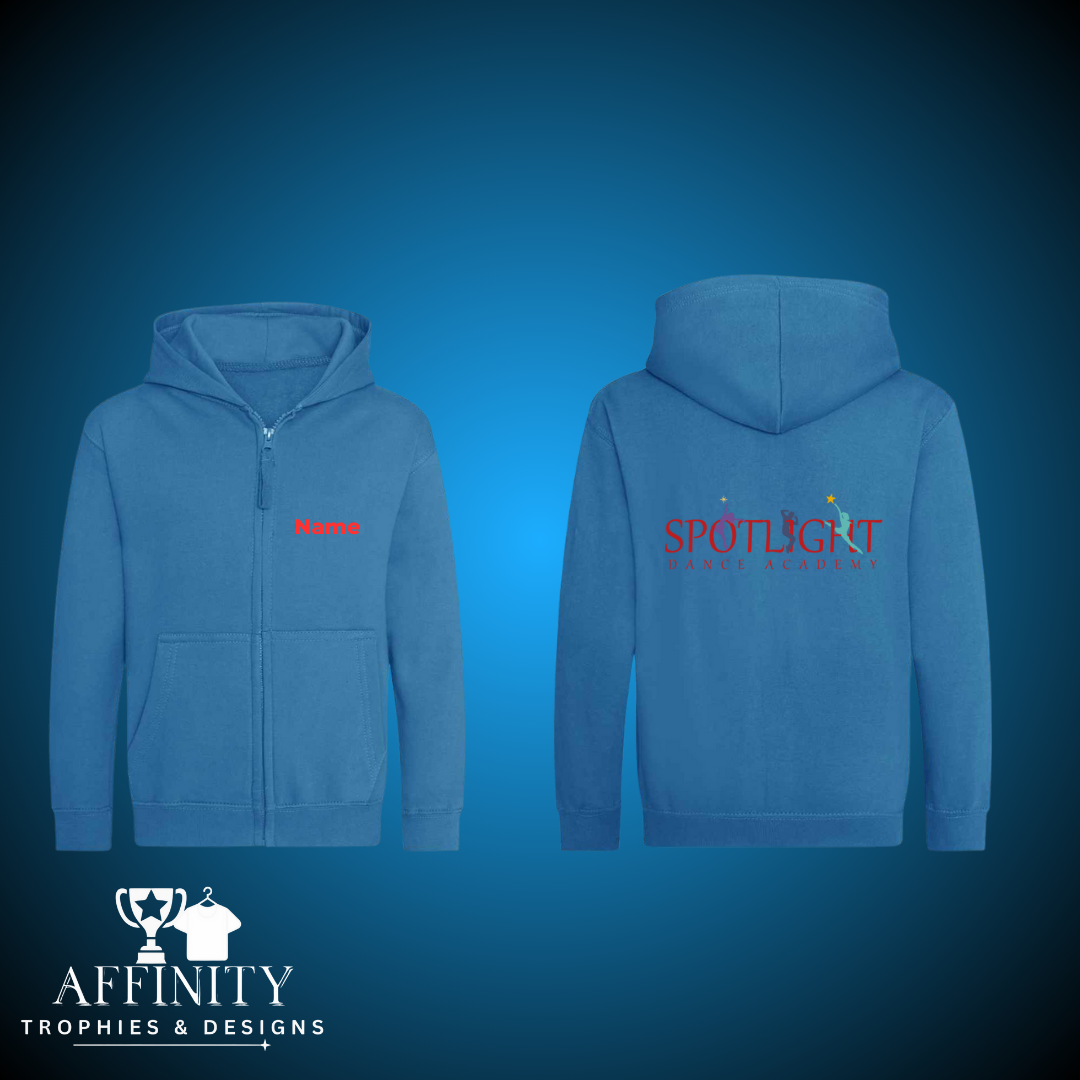 Spotlight Blue Zip Up Hoodie