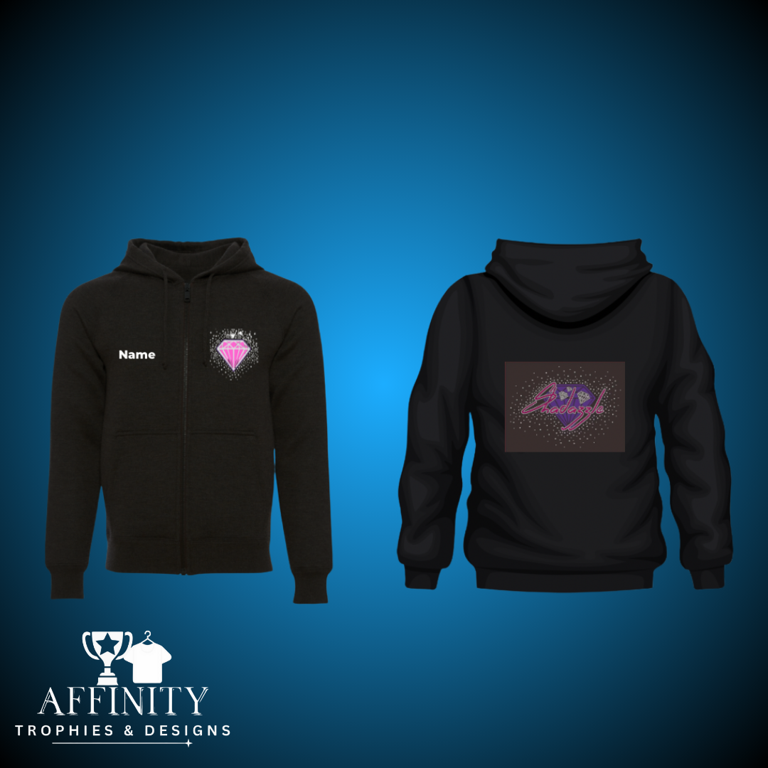 Shadazzle Dance Black Zip Up Hoodie