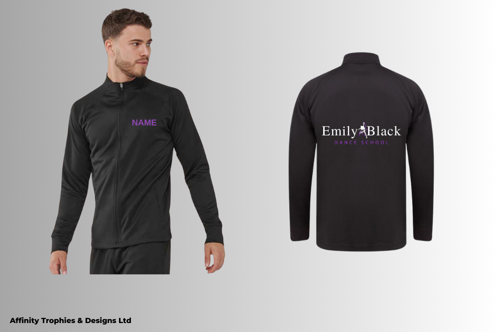 Emily Black Dance School Unisex Tracksuit Jacket