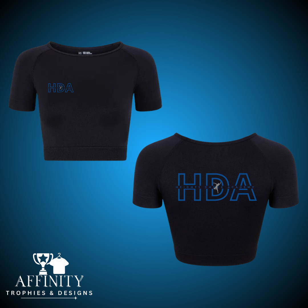Heights Dance Academy Capped Sleeve Crop Top