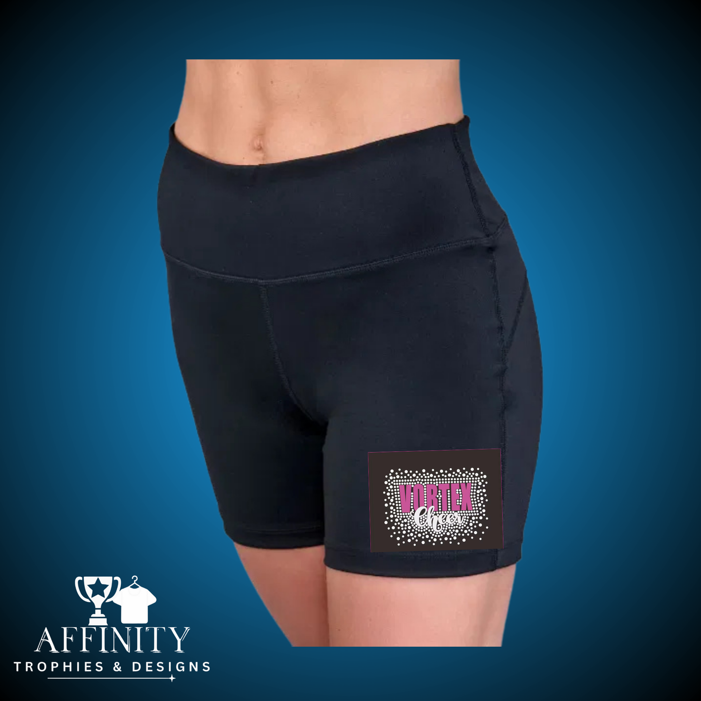 Vortex Cheer High Waisted Cycle Shorts