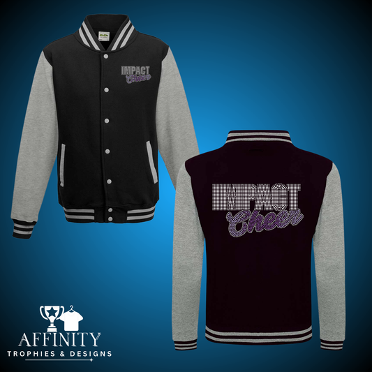 Impact  Rhinestone Varsity Jacket