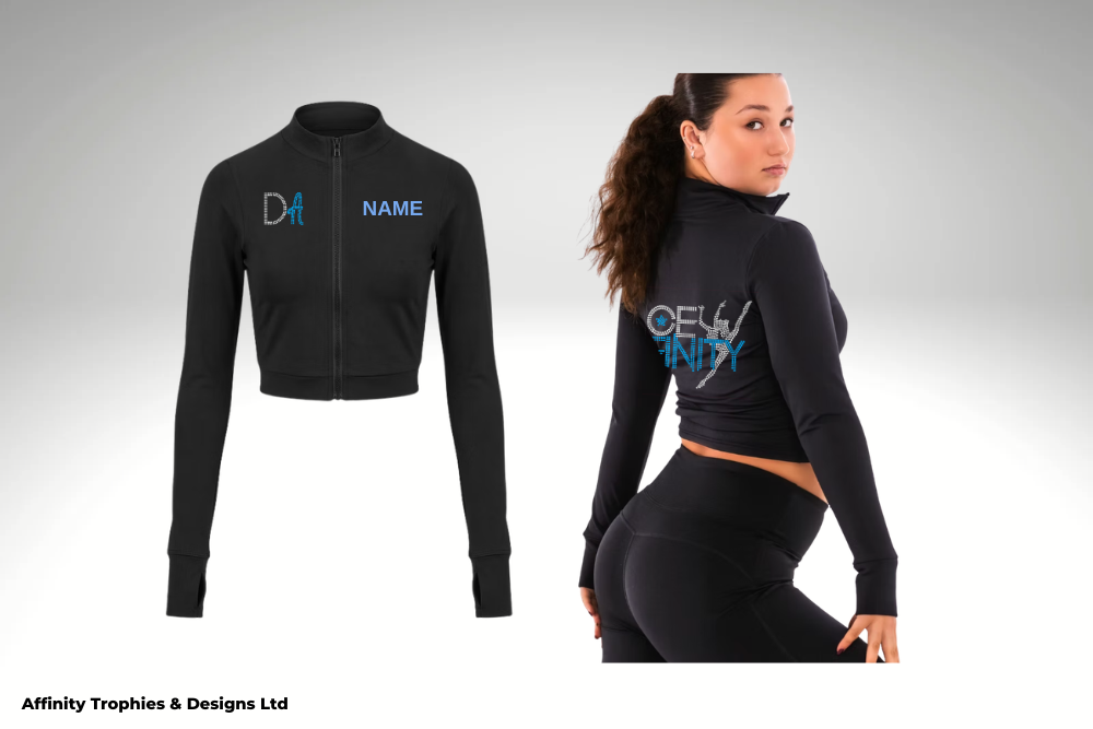 Dance Affinity Full Zip Crop Long Sleeve