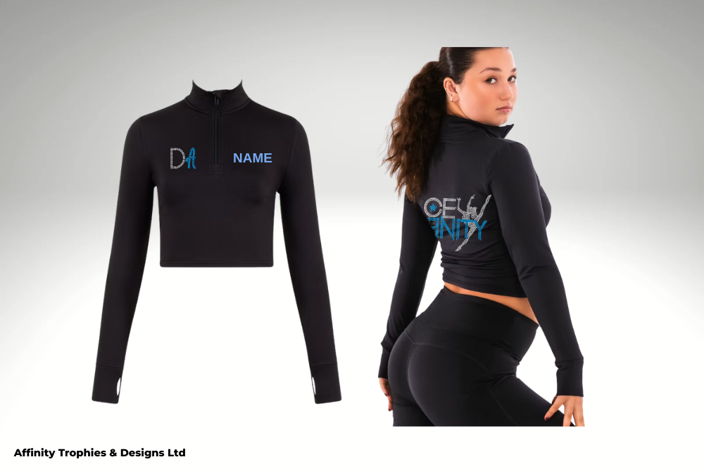 Dance Affinity 1/4 Zip Crop Long Sleeve