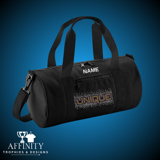 Unique Cheer & Dance Rhinestone Mini Barrel Bag