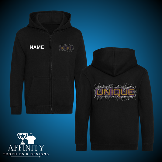 Unique Cheer & Dance Rhinestone Zip Up Hoodie