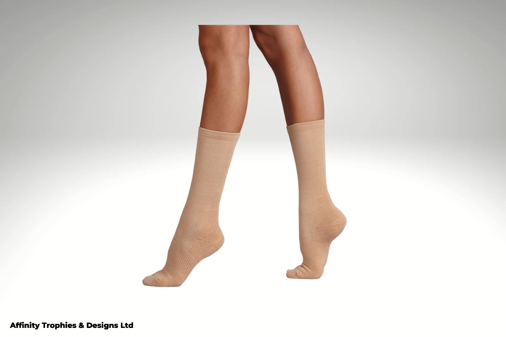 Emily Black Turning Dance Socks with Grips