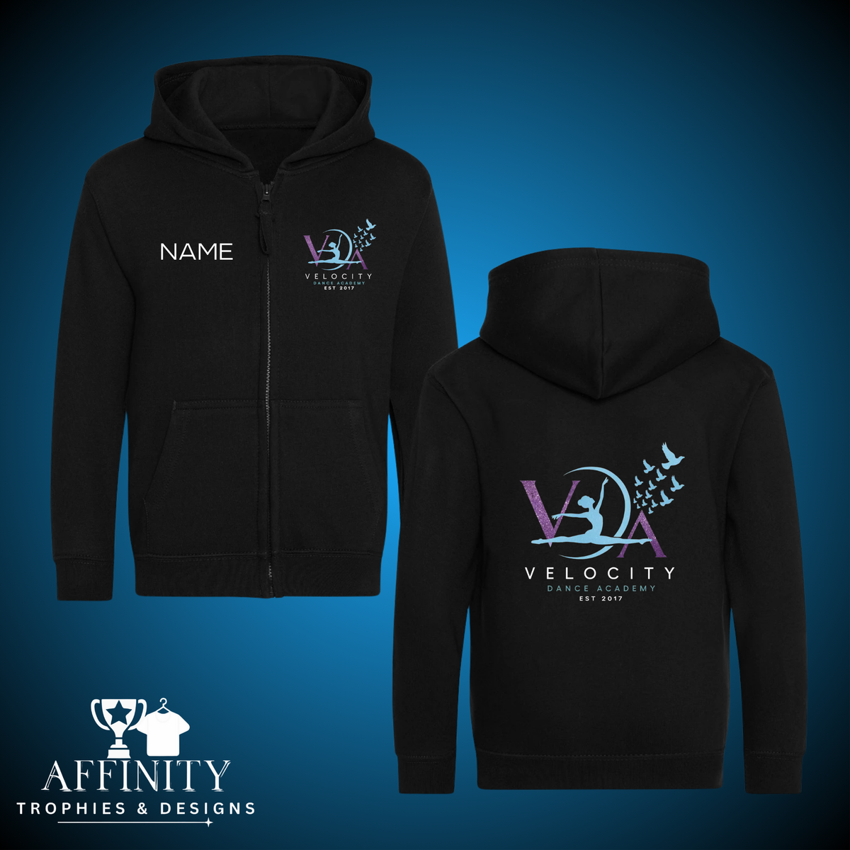 Velocity Dance Academy Zip Up Hoodie