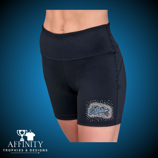Twist Xtreme Rhinestone High Waisted Cycle Shorts