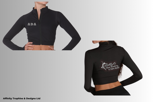 Ashleigh's Dance Academy Full Zip Crop Long Sleeve