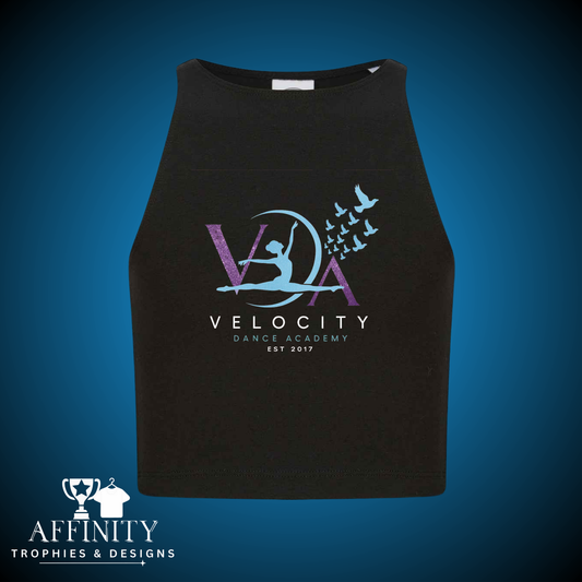 Velocity Dance Academy Racer Back Crop Top