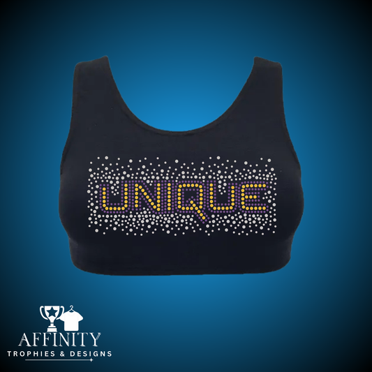 Unique Cheer & Dance Rhinestone Crop Top