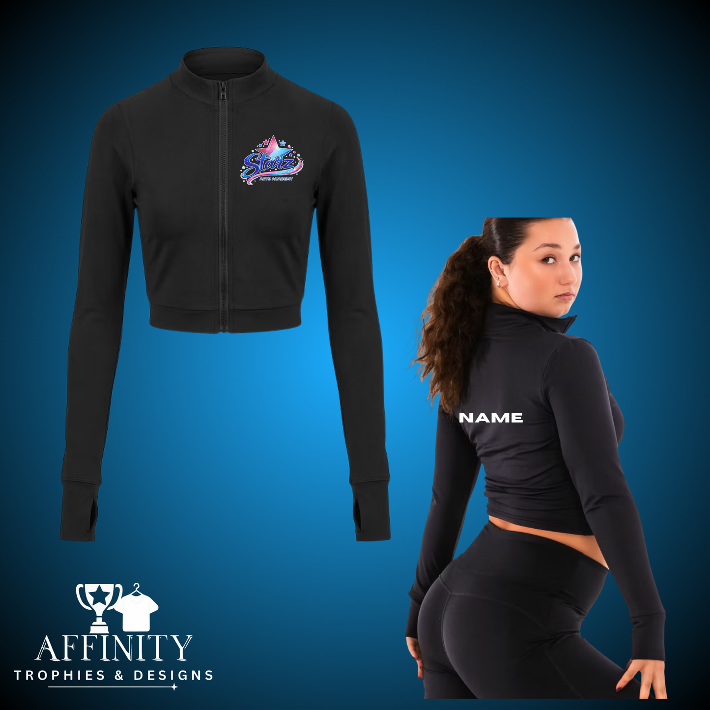 Starz Full Zip Cropped Jacket