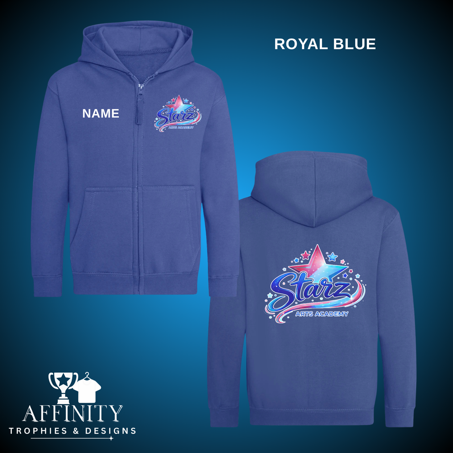 Starz Arts Academy Zip Up Hoodie - Royal Blue