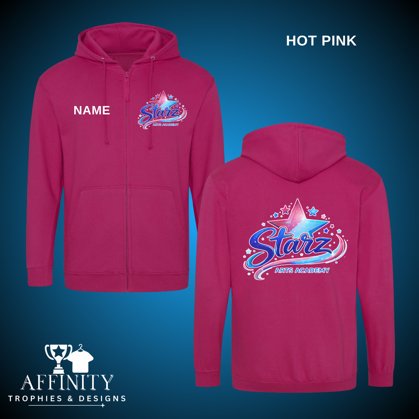 Starz Arts Academy Zip Up Hoodie - Hot Pink