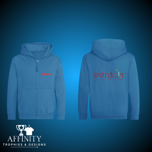 Spotlight Blue Zip Up Hoodie