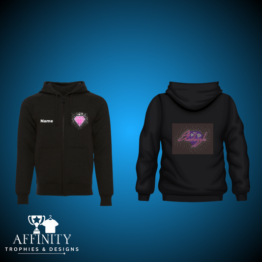 Shadazzle Dance Black Zip Up Hoodie