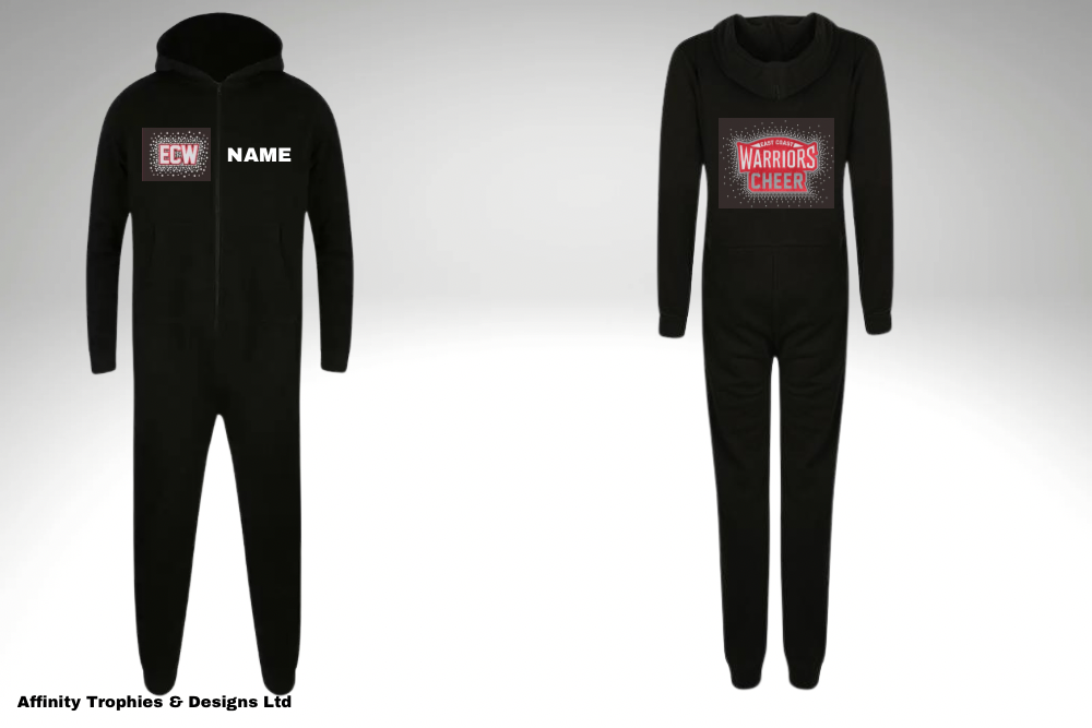 ECW Black Rhinestone Onesie