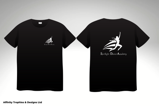 Spotlight T-Shirt - Black with White Logo
