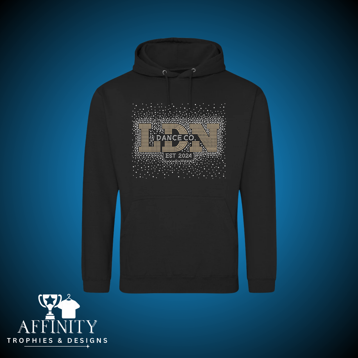 LDN Rhinestone Pullover Hoodie