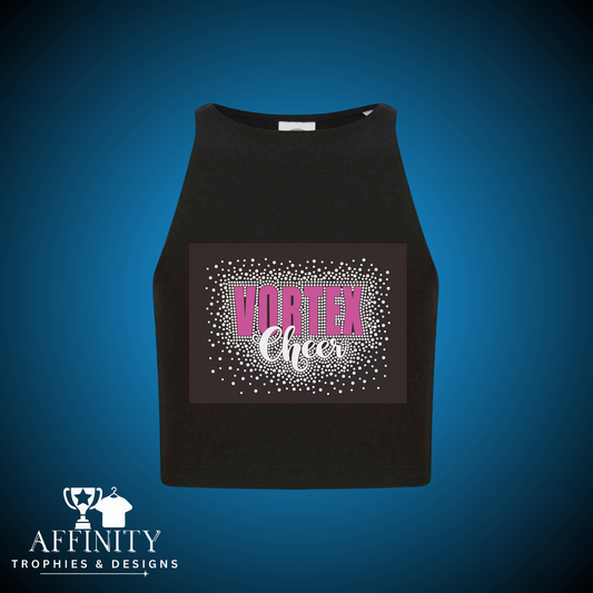 Vortex Cheer Racer Back Crop Top