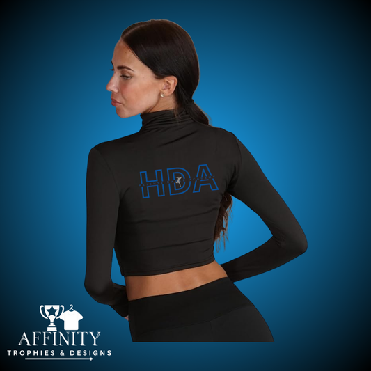 Heights Dance Academy 1/4 Zip Crop Top