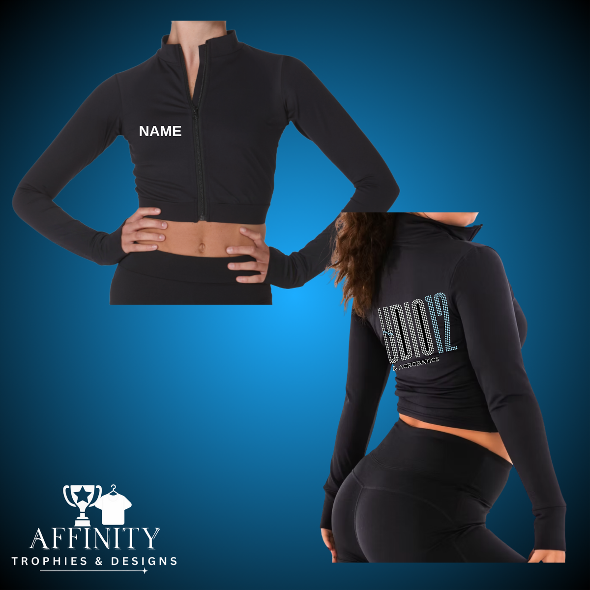 Studio 12 Full Zip Crop Long Sleeve