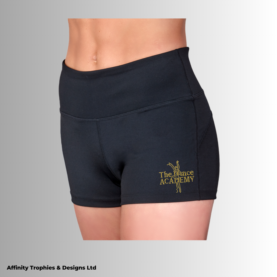 The Dance Academy Rhinestone High Waisted Shorts