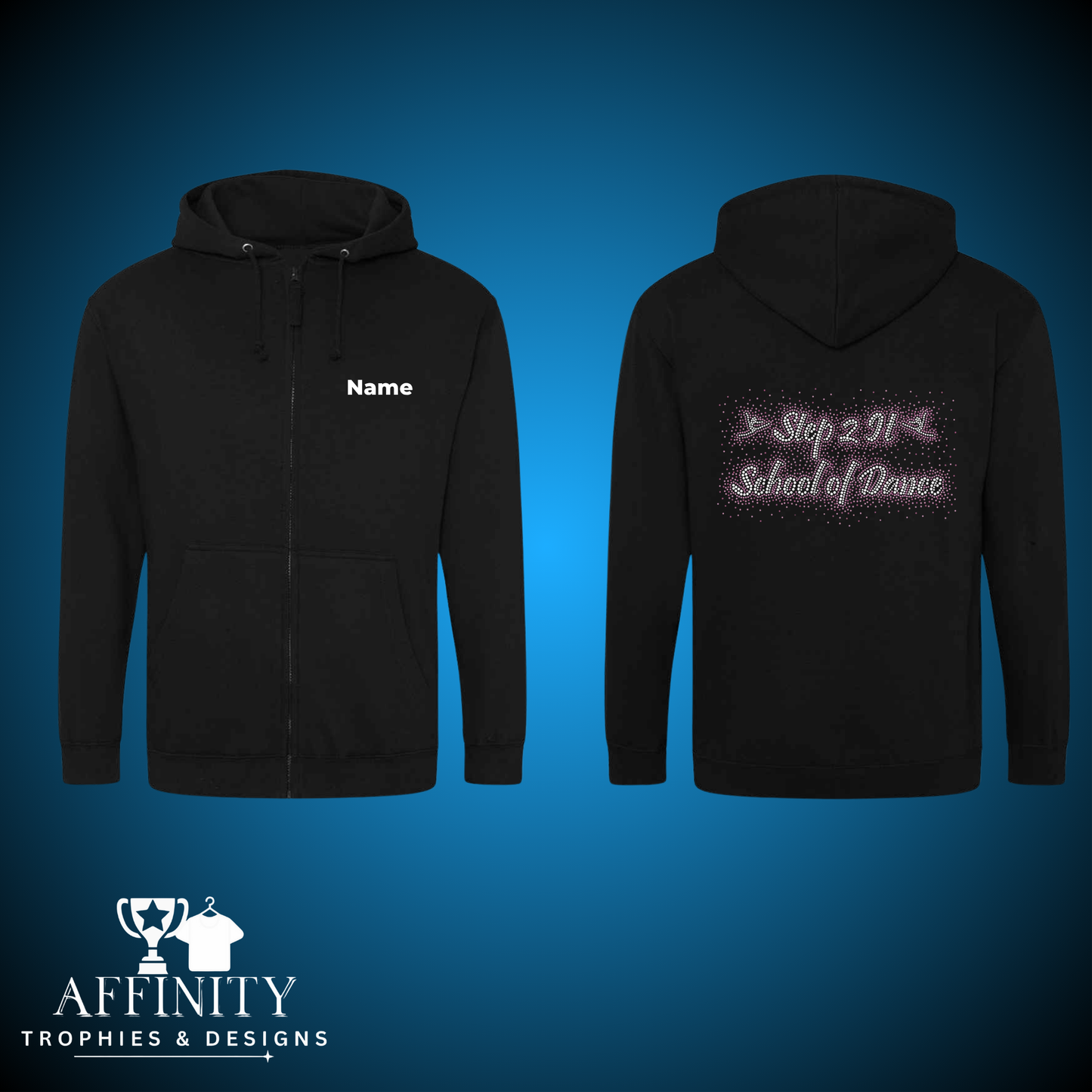 Step2 It Rhinestone Zip Up Hoodie