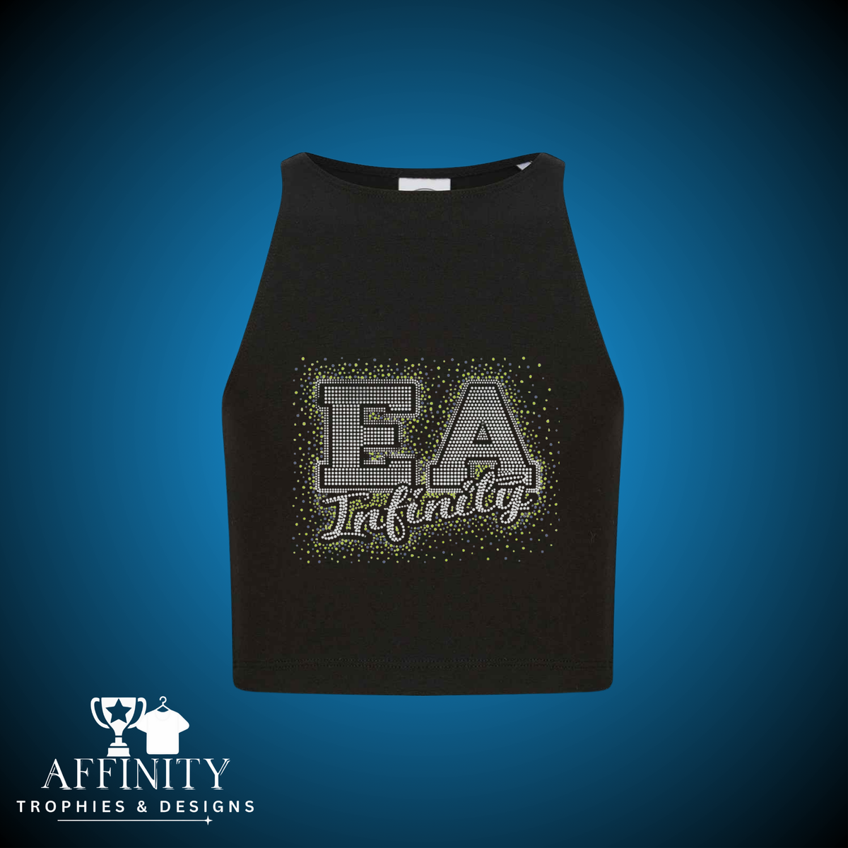 EA Infinity Rhinestone Racer Crop Top
