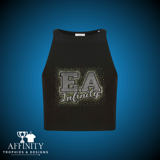 EA Infinity Rhinestone Racer Crop Top