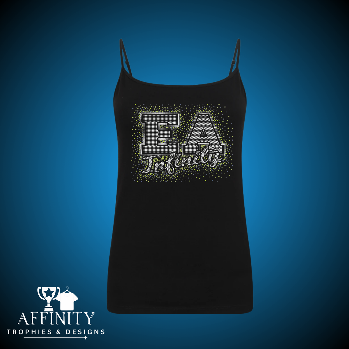 EA Infinity Rhinestone Strappy Fitted Vest