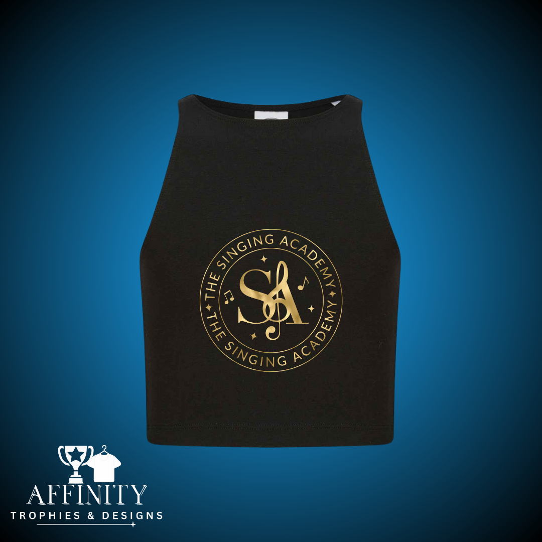 The Singing Academy Racer Back Crop Top