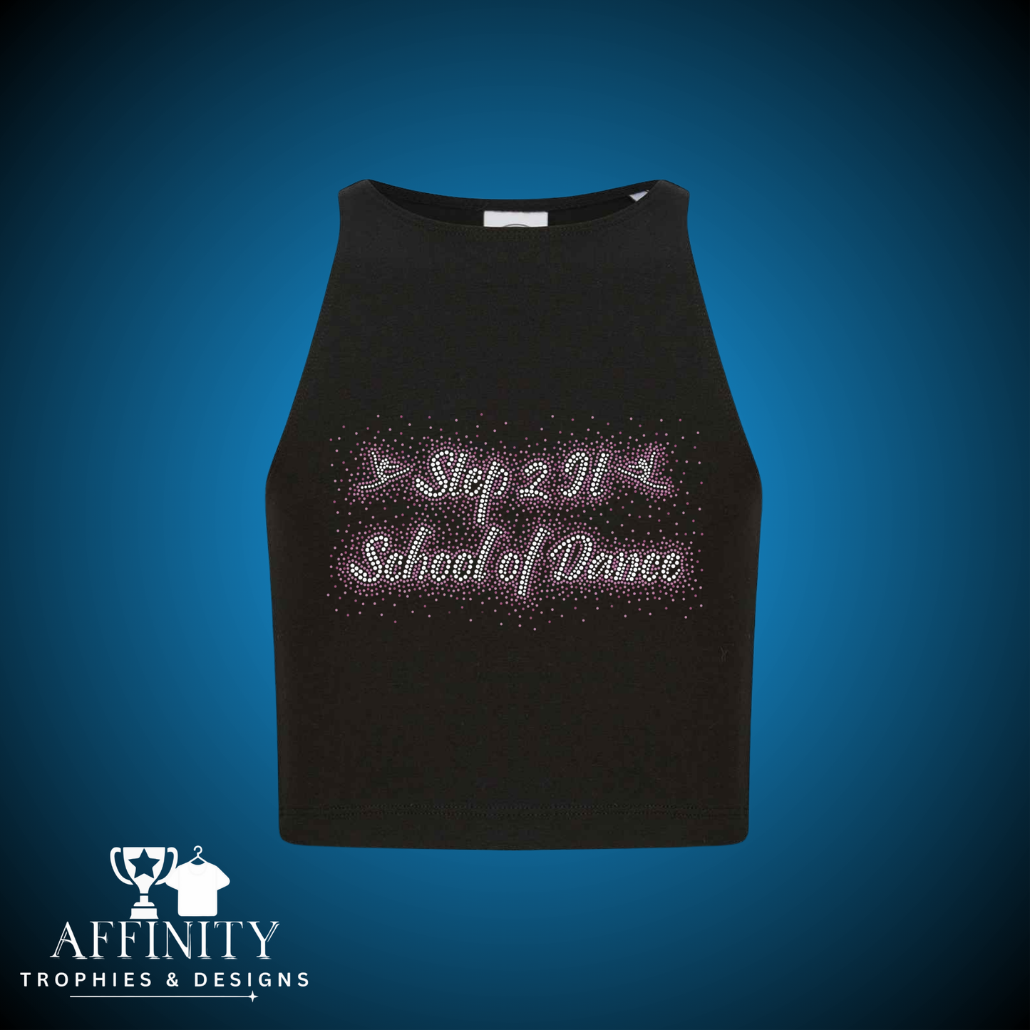 Step2 It Rhinestone Racer Crop Top