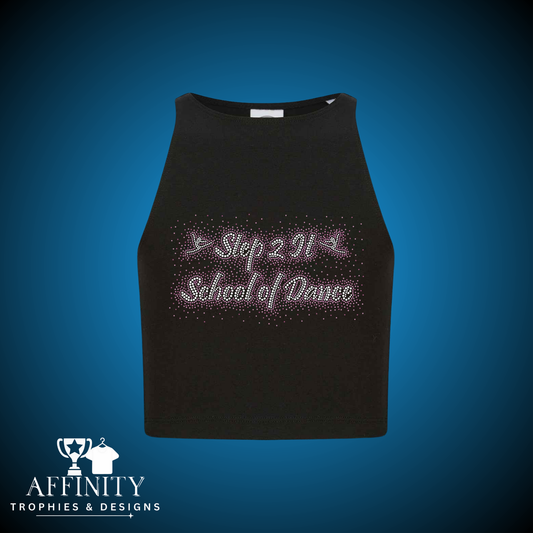 Step2 It Rhinestone Racer Crop Top