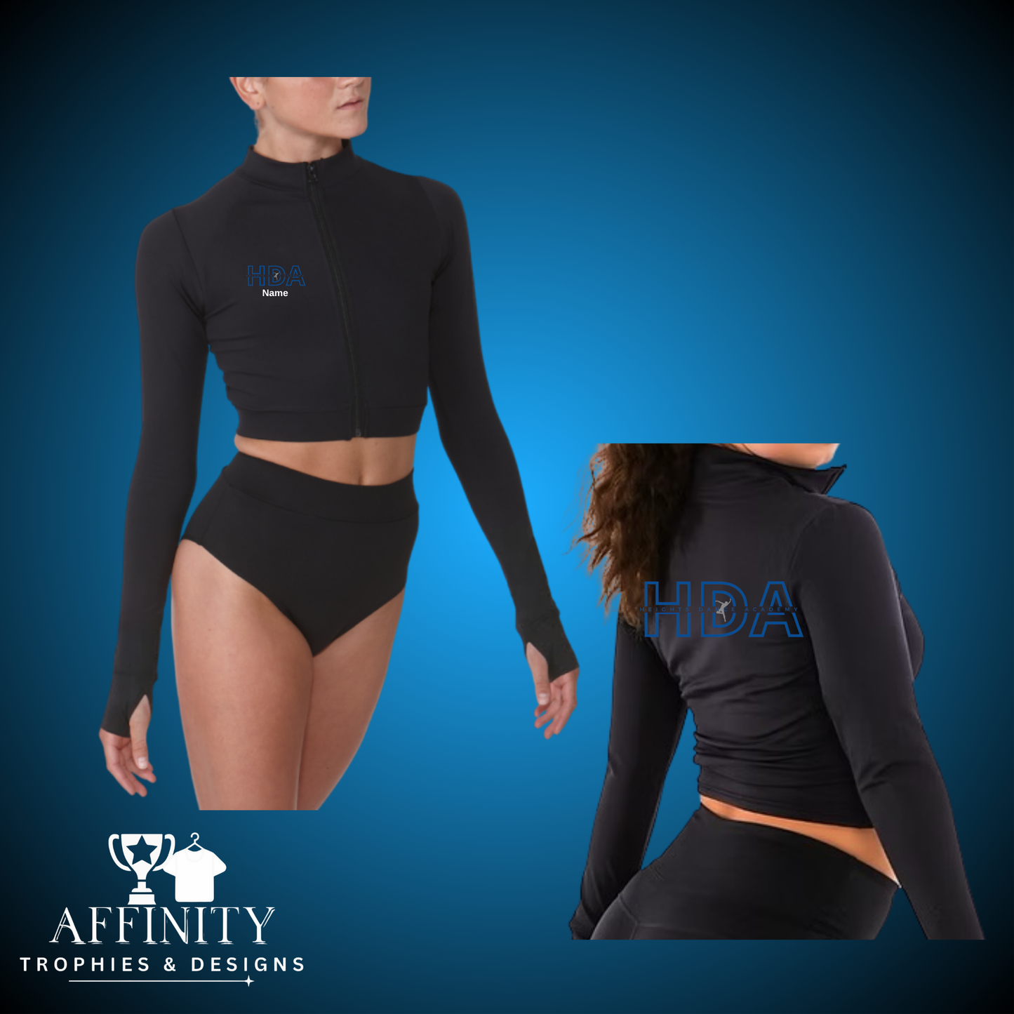 Height's Dance Academy Full Zip Cropped Jacket