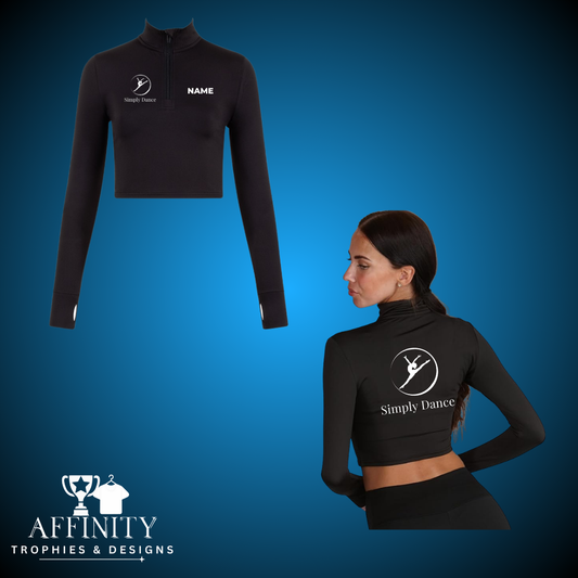 Simply Dance 1/4 Zip Crop Top