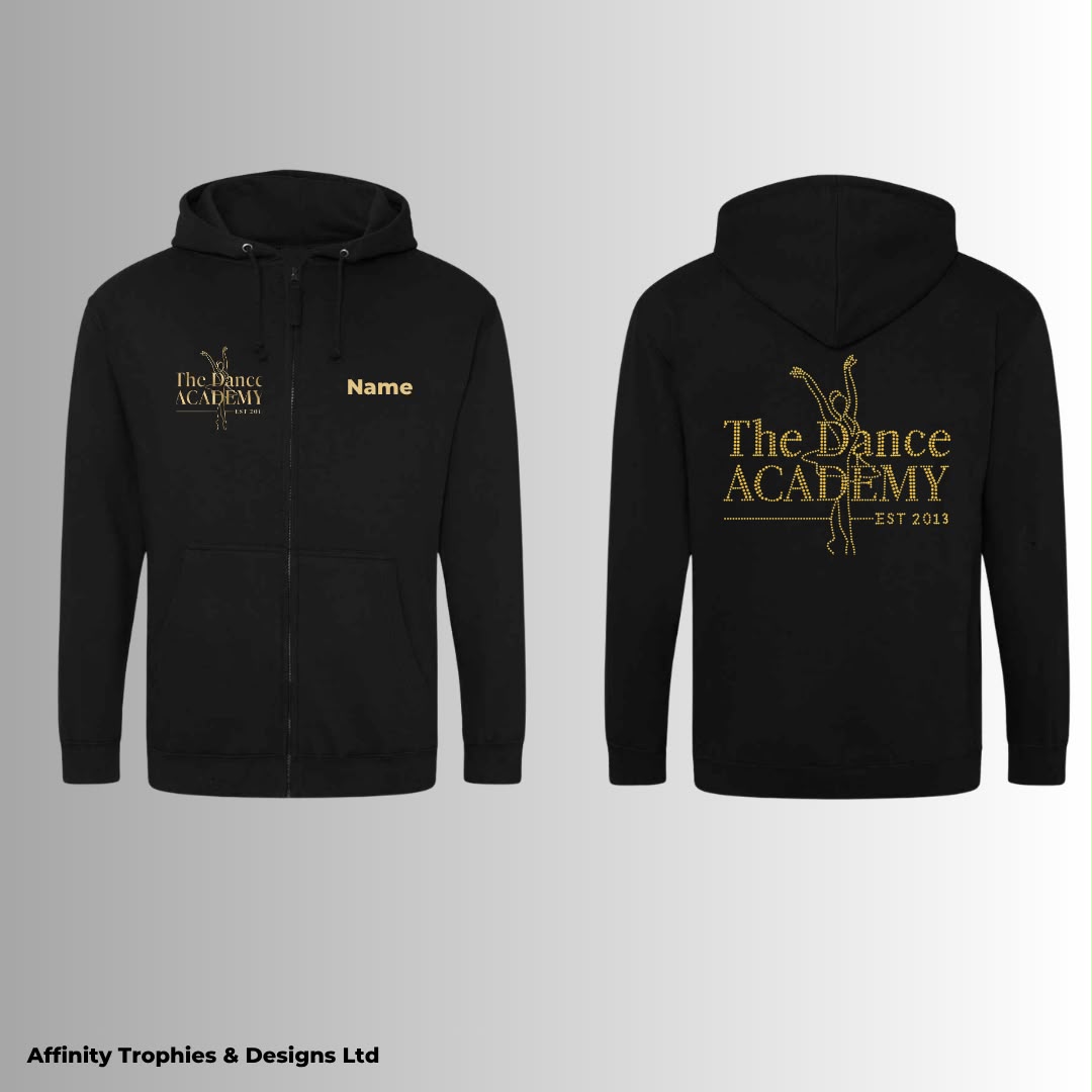 The Dance Academy Rhinestone Zip Up Hoodie